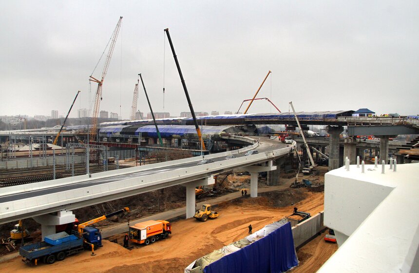 Мэр Москвы посетил строительство трассы от Бусиновской развязки 5 фото