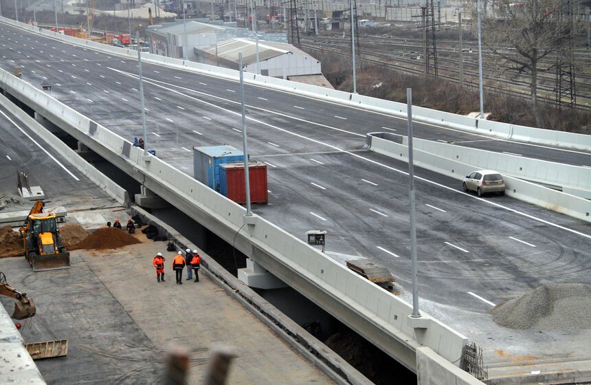 Мэр Москвы посетил строительство трассы от Бусиновской развязки 10 фото