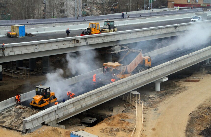 Мэр Москвы посетил строительство трассы от Бусиновской развязки 13 фото