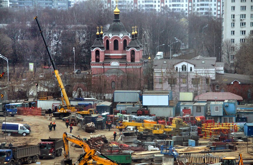Мэр Москвы посетил строительство трассы от Бусиновской развязки 14 фото