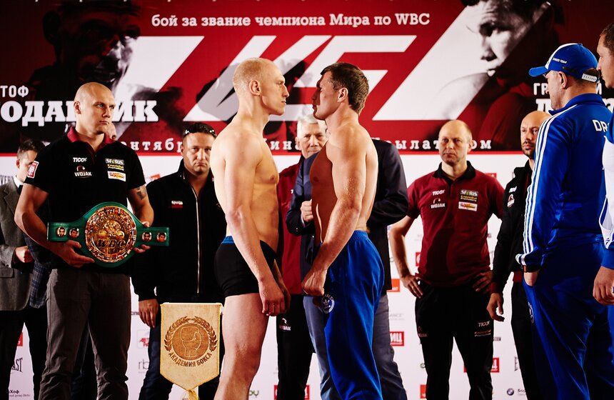 Дрозд и Лебедев прошли процедуру взвешивания перед поединками 27 фото