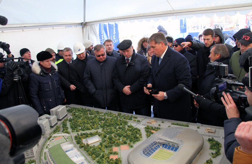 В стену стадиона "Динамо" заложили памятную капсулу 7 фото