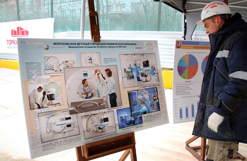 Мэр Москвы посетил стройку нового комплекса Морозовской больницы 7 фото