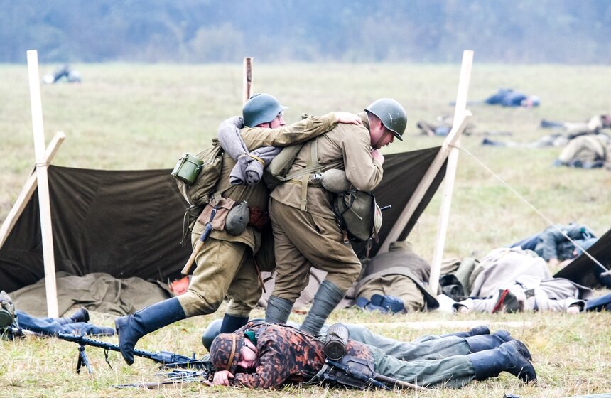 В Бородине прошла реконструкция боев под Москвой 1941 года 11 фото