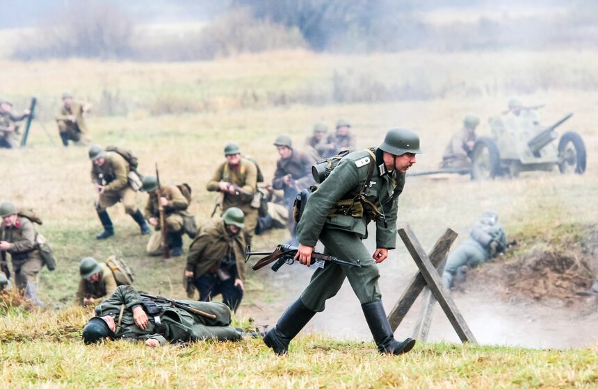 В Бородине прошла реконструкция боев под Москвой 1941 года 14 фото