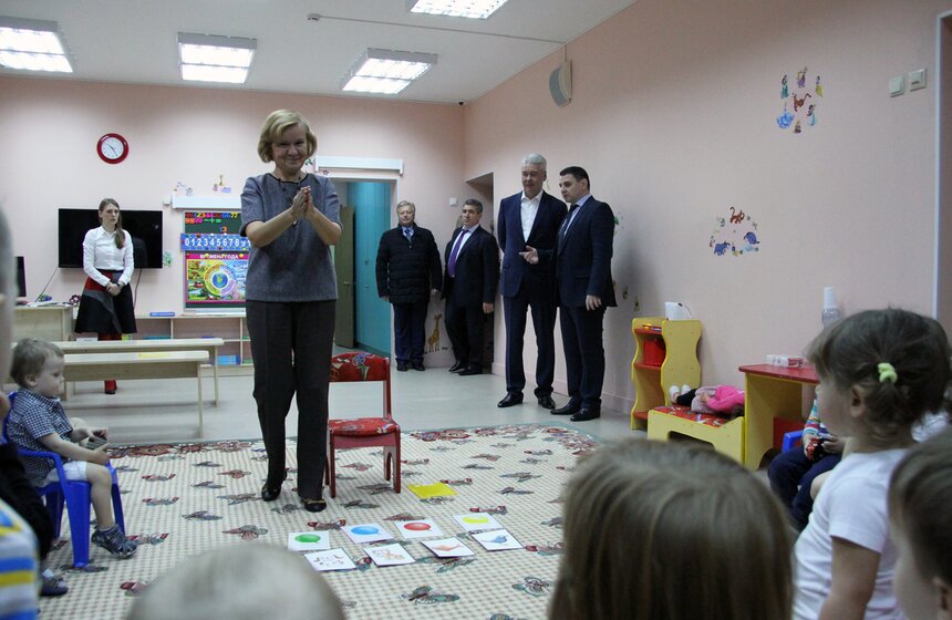 Сергей Собянин посетил частный детский сад на юге Москвы 6 фото