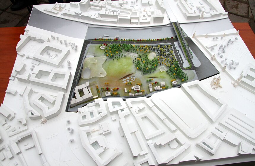 Сергей Собянин осмотрел место строительства парка "Зарядье" 1 фото