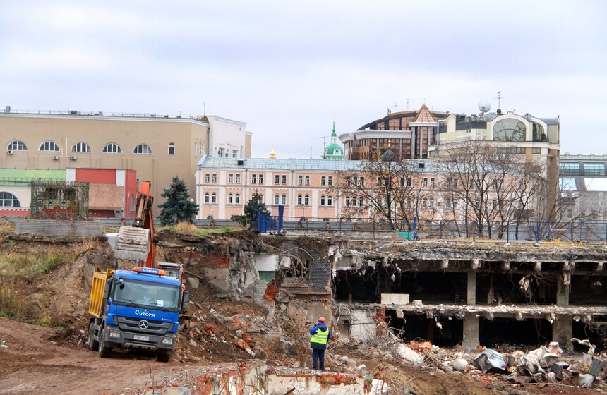 Сергей Собянин осмотрел место строительства парка "Зарядье" 14 фото