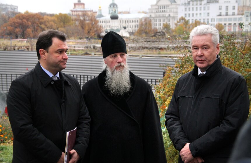 Сергей Собянин осмотрел место строительства парка "Зарядье" 12 фото