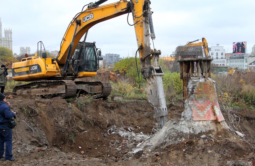 Сергей Собянин осмотрел место строительства парка "Зарядье" 13 фото