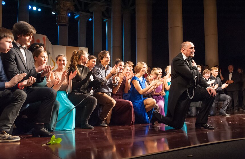 Артист Борис Клюев отметил свое 70-летие спектаклем "Маскарад" 26 фото