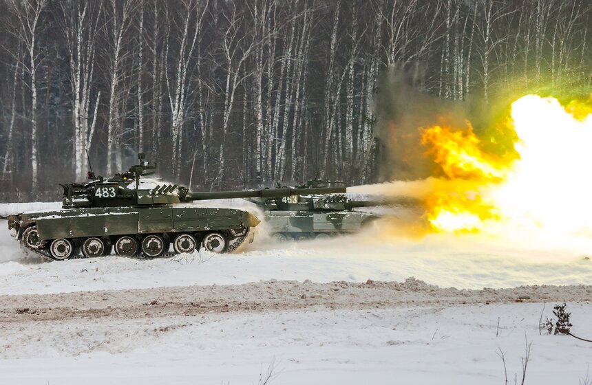 Боевые стрельбы Кантемировской танковой дивизии в Наро-Фоминске 19 фото