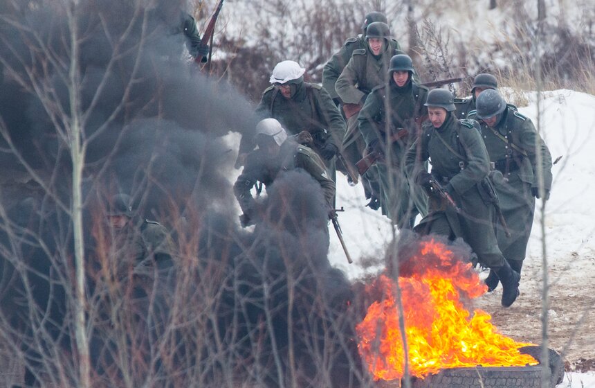 Военно-историческая реконструкция контрнаступления под Москвой 12 фото