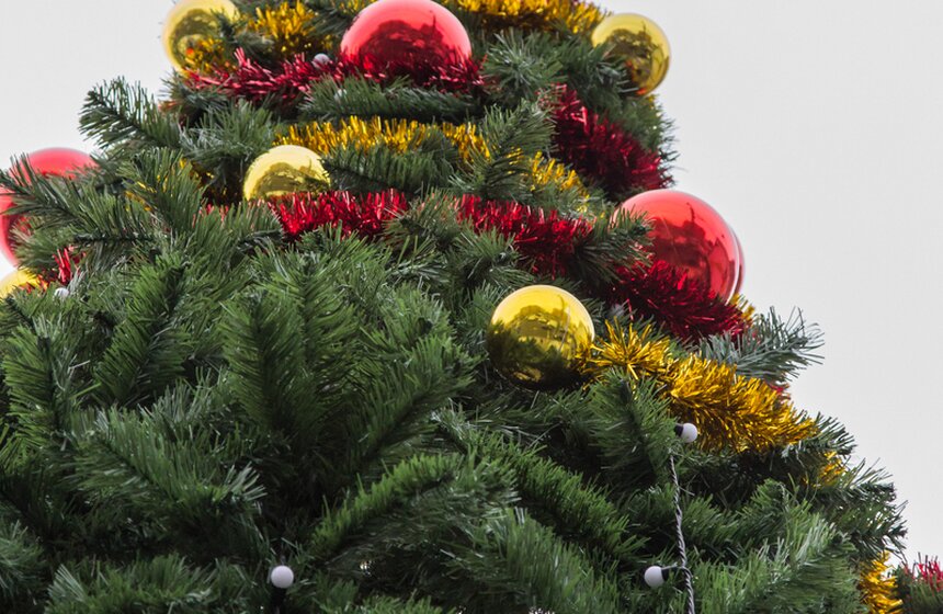 На улицах Москвы установили новогодние елки 5 фото