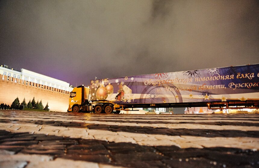 Главную новогоднюю ель страны доставили на Соборную площадь 10 фото