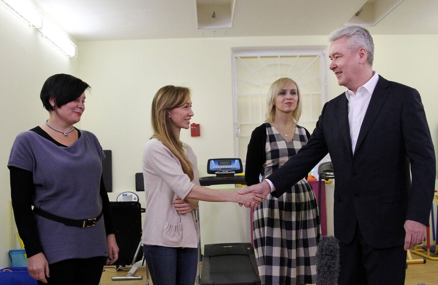 Мэр Москвы посетил центр физической реабилитации детей-инвалидов 7 фото