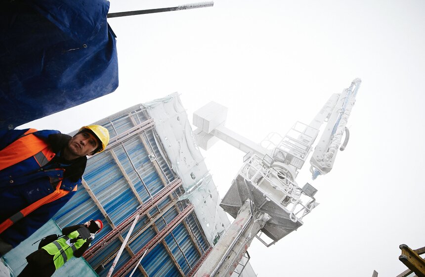 На башне "Восток" залили последний бетонный куб 7 фото