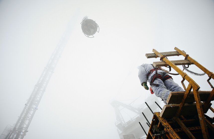 На башне "Восток" залили последний бетонный куб 17 фото