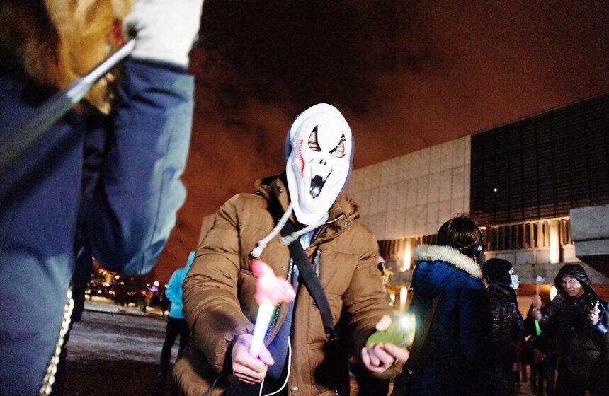 В МУЗЕОНе прошел флешмоб "Mp3 Эксперимент" 17 фото