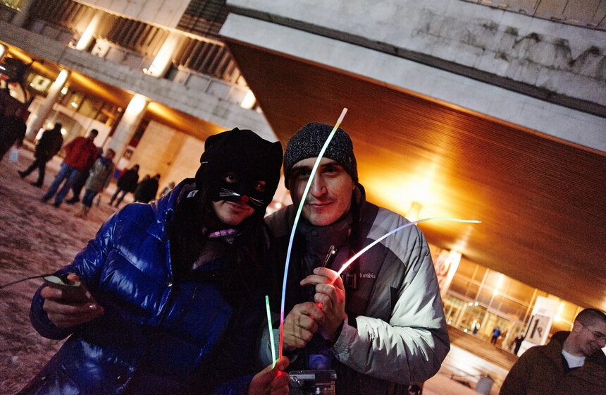 В МУЗЕОНе прошел флешмоб "Mp3 Эксперимент" 1 фото