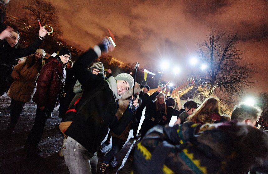 В МУЗЕОНе прошел флешмоб "Mp3 Эксперимент" 13 фото