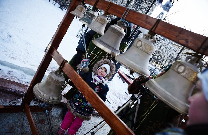 На Сретенском бульваре прошли рождественские гуляния 10 фото