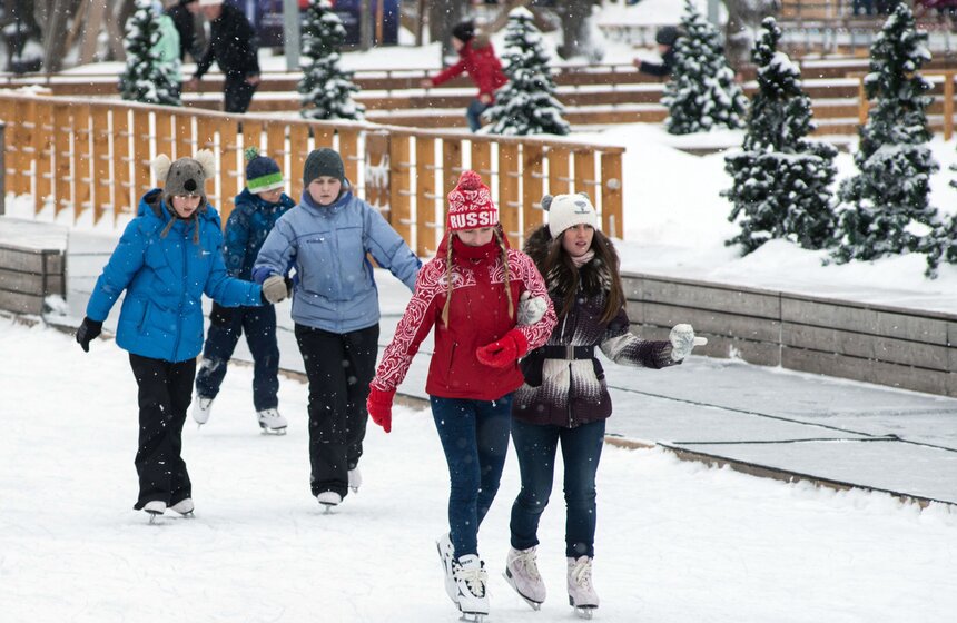Новогодние праздники в Парке Горького 15 фото