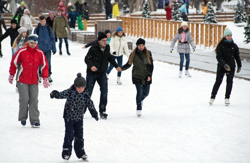 Новогодние праздники в Парке Горького 14 фото