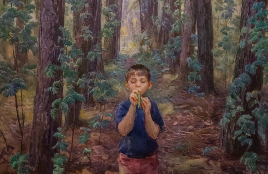 В Школе акварели Андрияки открылась выставка "Мир детства" 10 фото