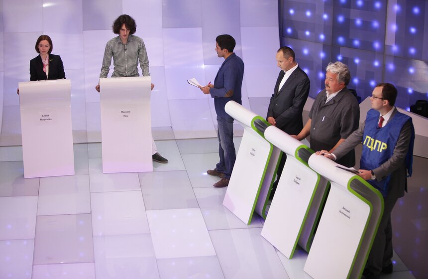 Дебаты кандидатов 5-го округа прошли на телеканале "Москва 24" 13 фото