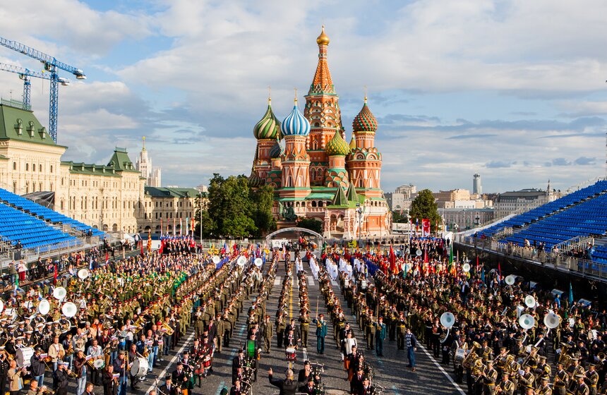 На Красной площади прошла репетиция фестиваля "Спасская башня" 22 фото