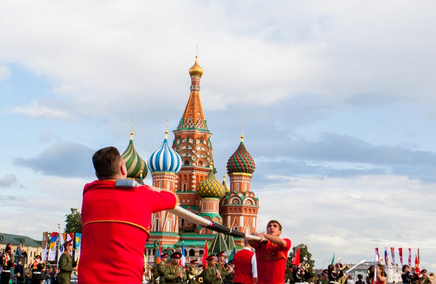 На Красной площади прошла репетиция фестиваля "Спасская башня" 19 фото