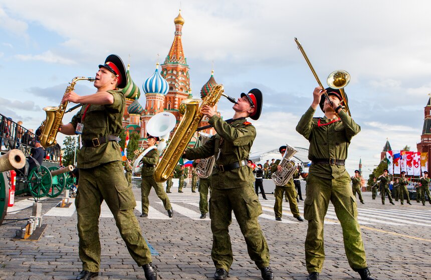 На Красной площади прошла репетиция фестиваля "Спасская башня" 18 фото