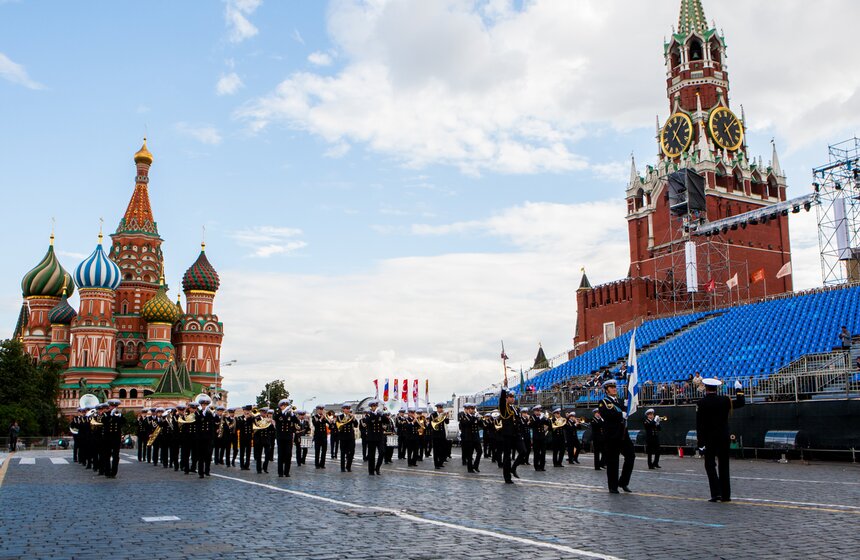 На Красной площади прошла репетиция фестиваля "Спасская башня" 12 фото