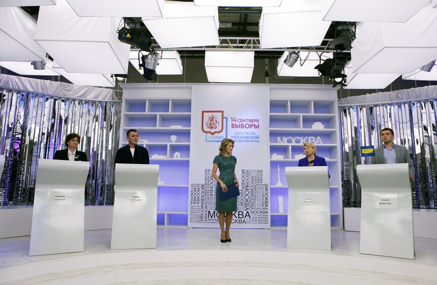 Дебаты кандидатов 13-го округа прошли на канале "Москва Доверие" 12 фото