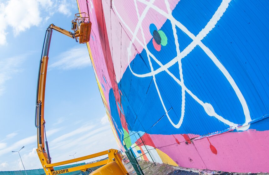 Самое большое граффити в стране нарисовали в Москве 10 фото