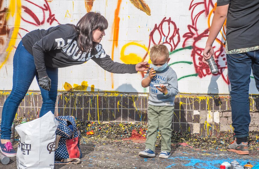 Самое большое граффити в стране нарисовали в Москве 31 фото