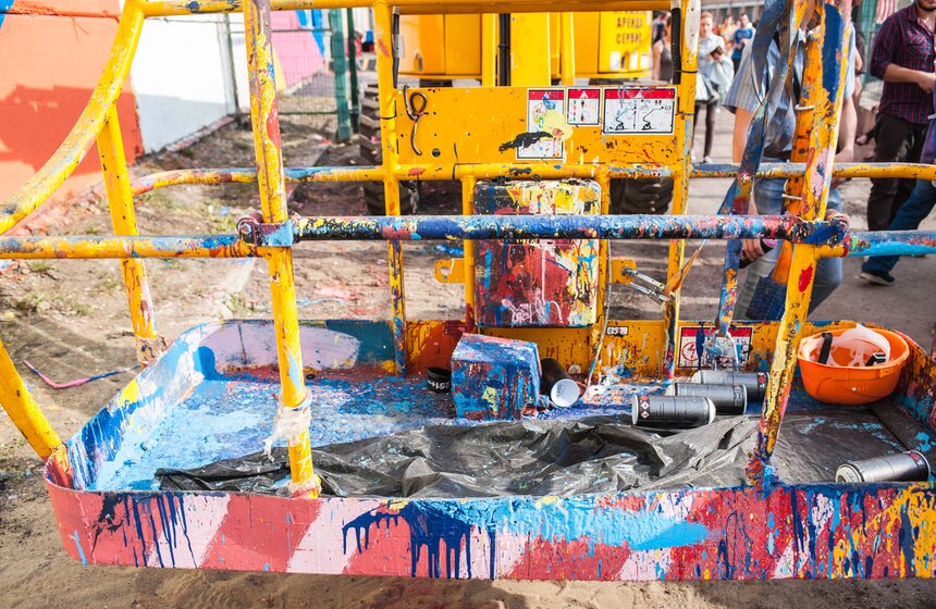 Самое большое граффити в стране нарисовали в Москве 32 фото