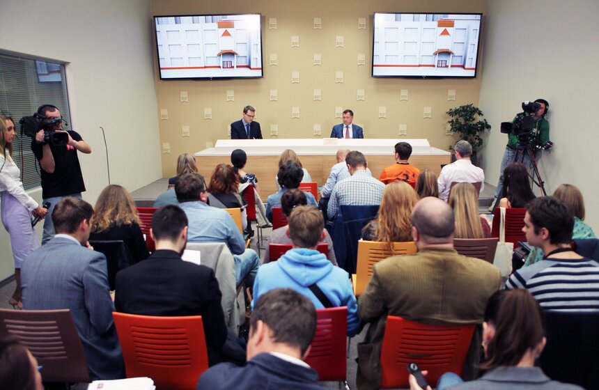 На базе холдинга "Москва Медиа" открылся новый пресс-центр 6 фото