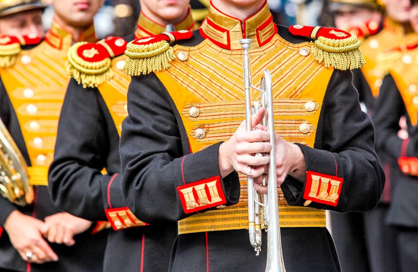 На Тверской состоялось шествие военных оркестров разных стран 40 фото