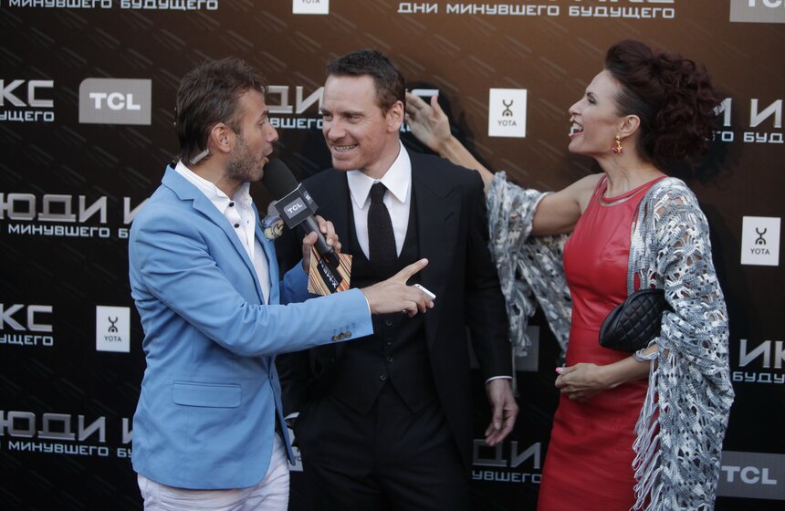 Майкл Фассбендер представил новых "Людей Икс" в Москве 34 фото