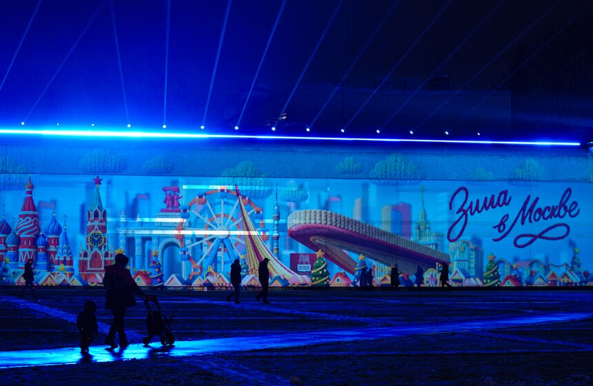 Площадка проекта "Зима в Москве" открылась на Воробьевых горах 36 фото