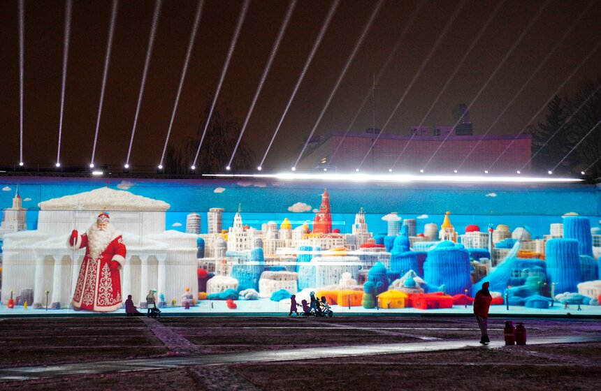 Площадка проекта "Зима в Москве" открылась на Воробьевых горах 27 фото