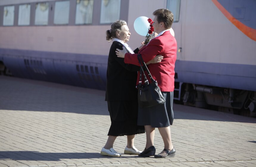 С Рижского вокзала 9 мая отправился "Поезд Победы" 7 фото