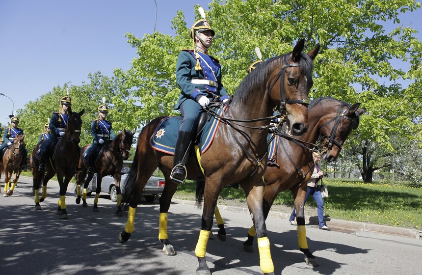 В День Победы на Поклонной горе прошел конный парад 6 фото