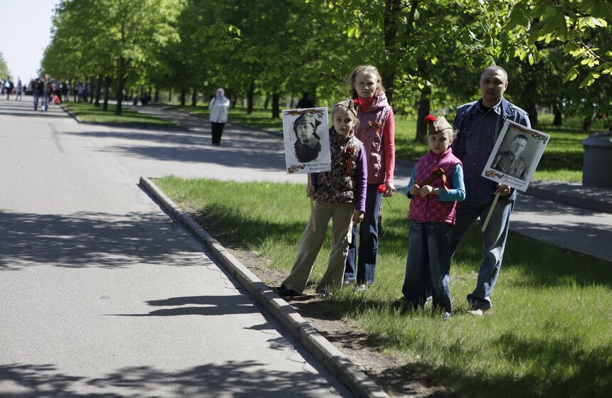 В День Победы на Поклонной горе прошел конный парад 7 фото