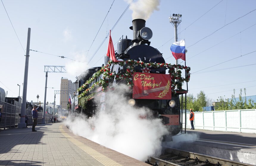 С Рижского вокзала 9 мая отправился "Поезд Победы" 15 фото
