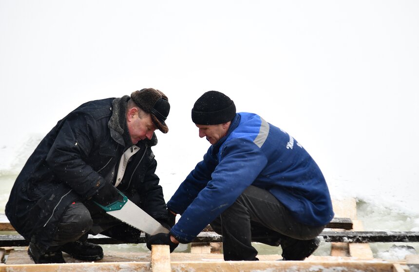 В Москве оборудовали купели к Крещению 19 фото