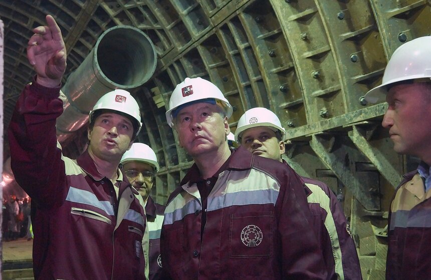 Сергей Собянин посетил строящуюся станцию метро "Бутырская" 4 фото