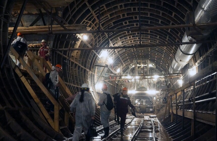 Сергей Собянин посетил строящуюся станцию метро "Бутырская" 3 фото